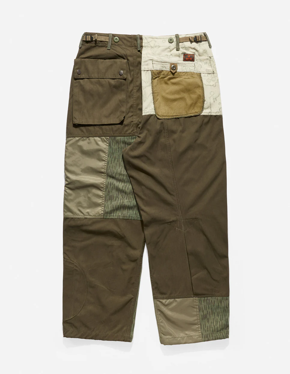 4277 Upcycled M65 Loose Cargo Pants Olive - Image 6
