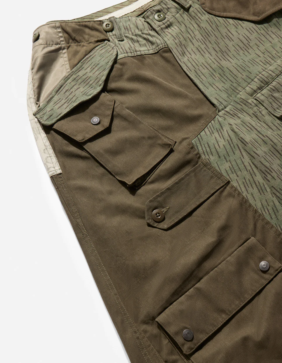 4277 Upcycled M65 Loose Cargo Pants Olive - Image 8