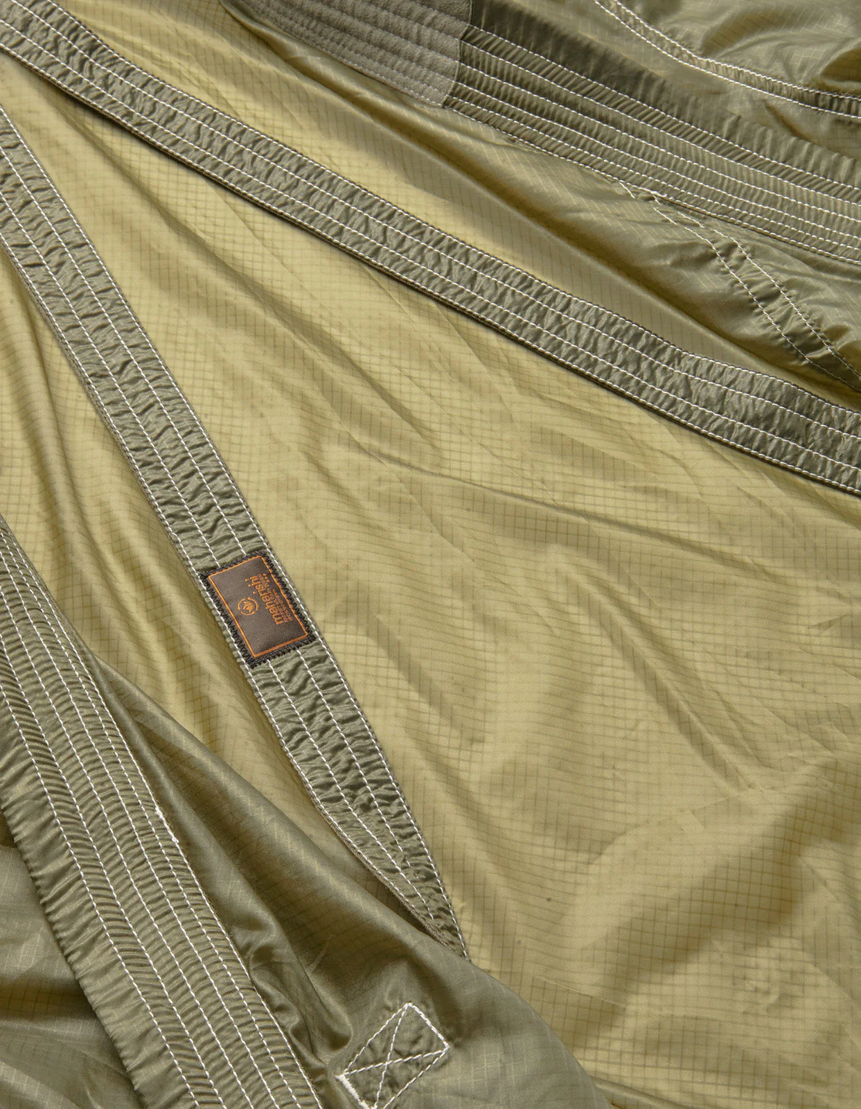 5091 Upcycled Parachute Kimono Olive - Image 8
