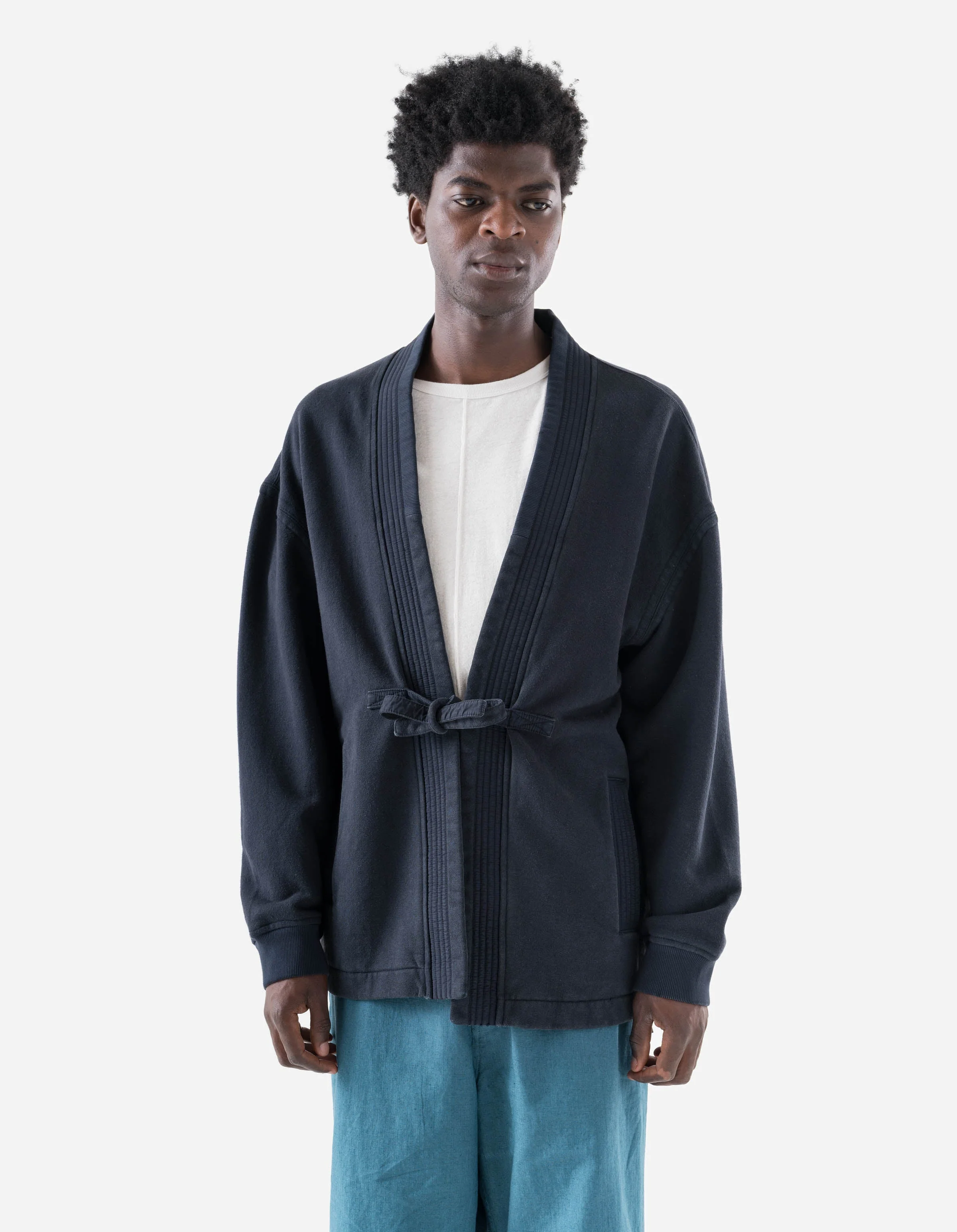 7206 Hemp Kimono Sweat Navy - Image 3