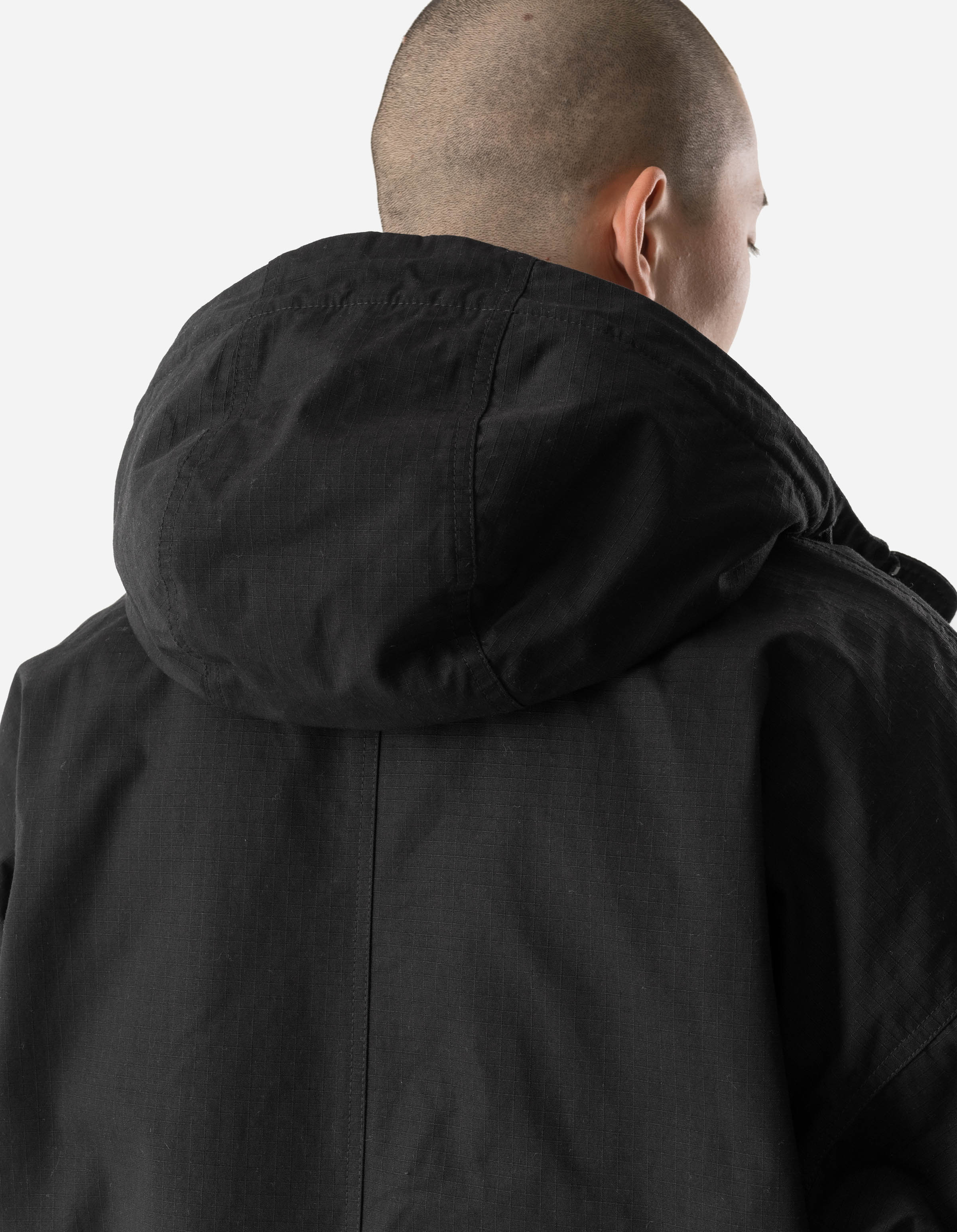 7214 Beach Fishtail Parka Black - Image 5