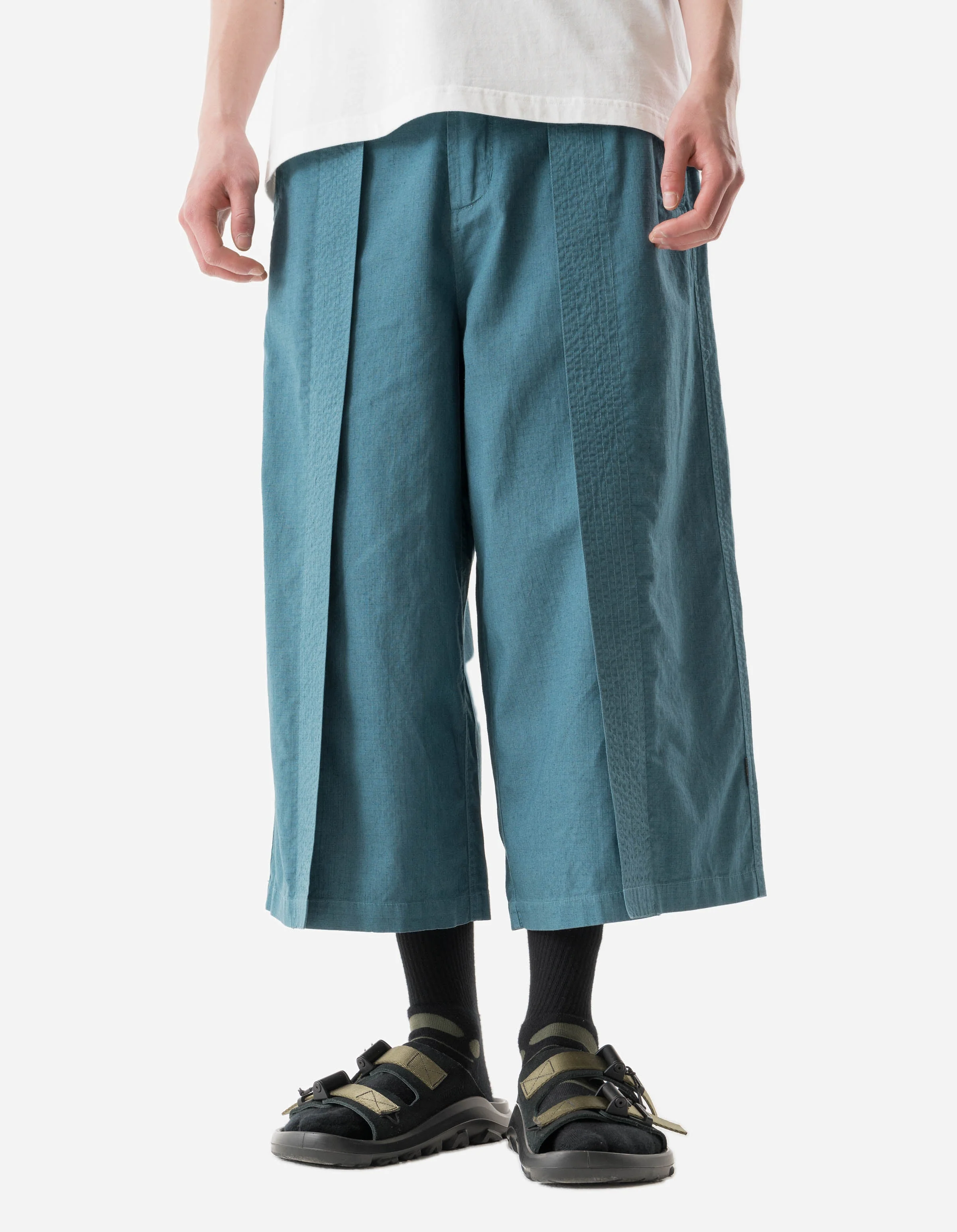 7217 Cropped Hakama Pants Airforce Blue - Image 3