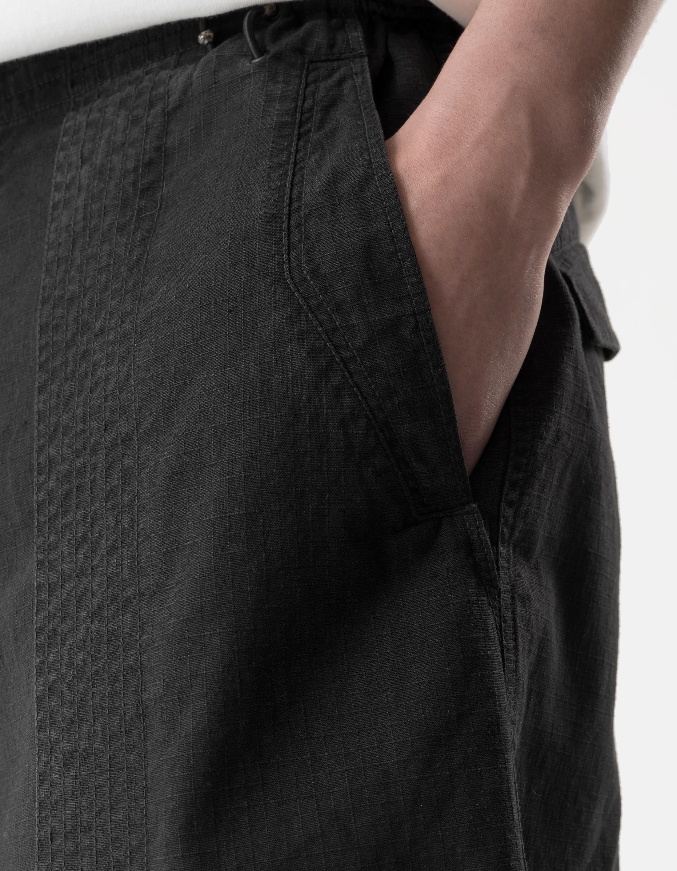 7217 Cropped Hakama Pants Black - Image 8