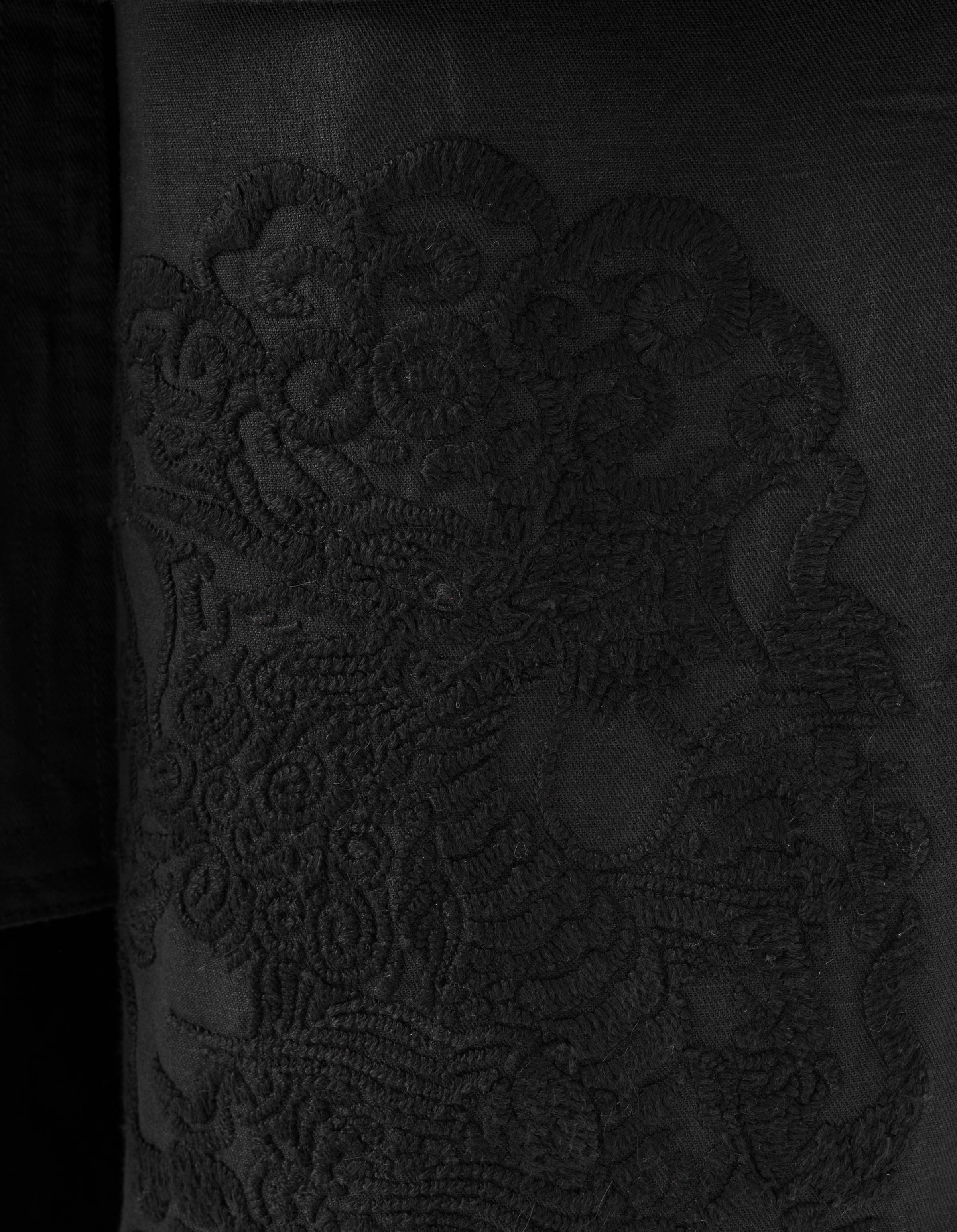 7232 Kirin Asym Cargo Hakama Pants Black - Image 8