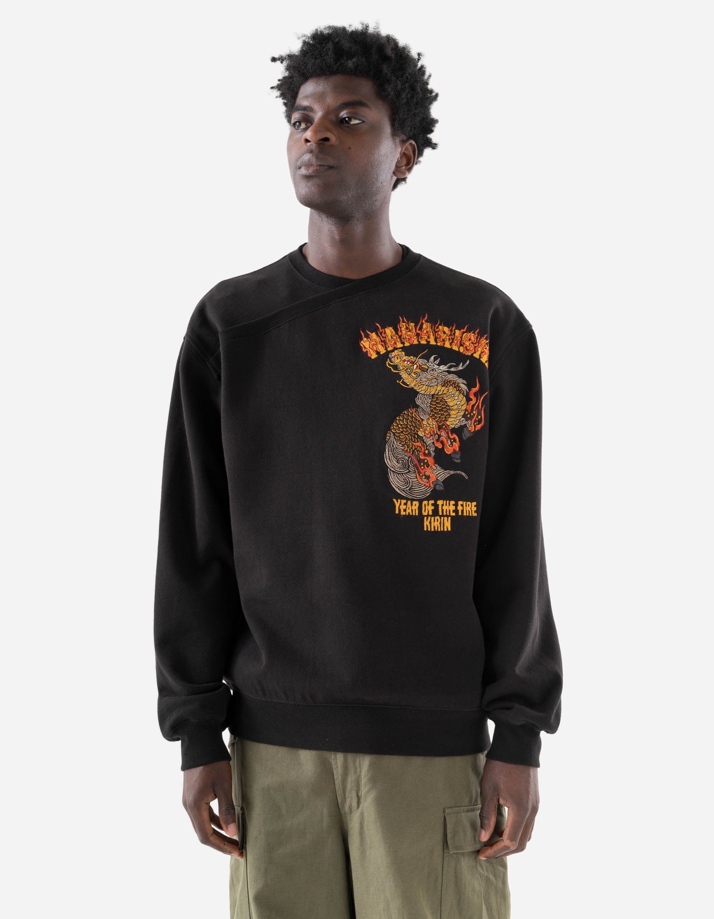 7235 Fire Kirin Tour Monk Crew Sweat Black - Image 3
