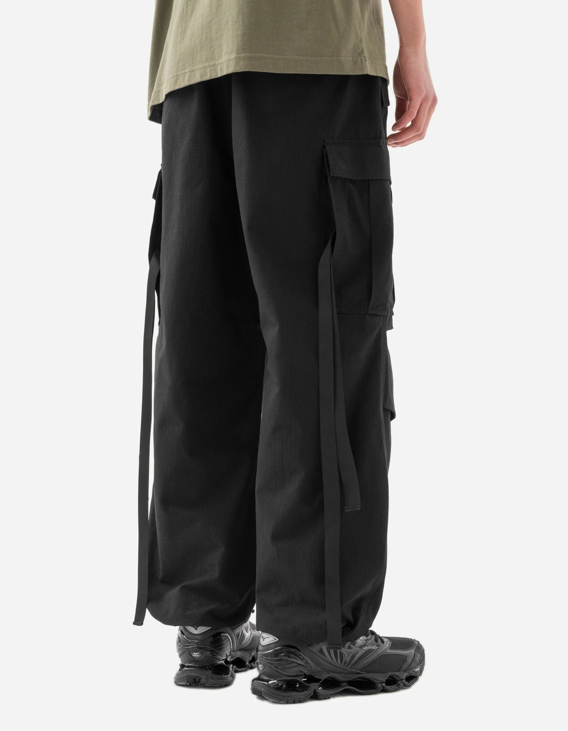 7400 Hemp M65 Cargo Pants Black - Image 3
