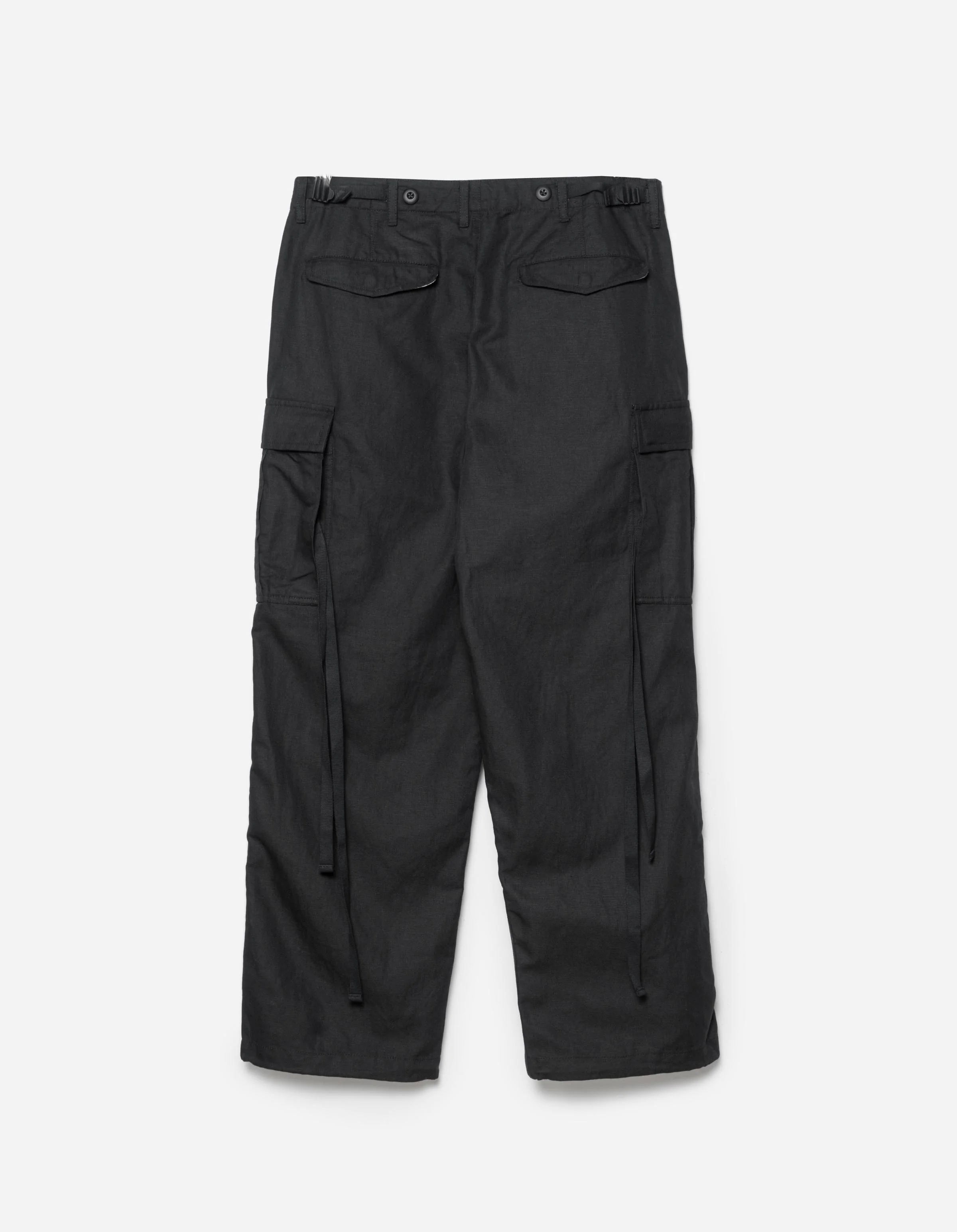 7400 Hemp M65 Cargo Pants Black - Image 9