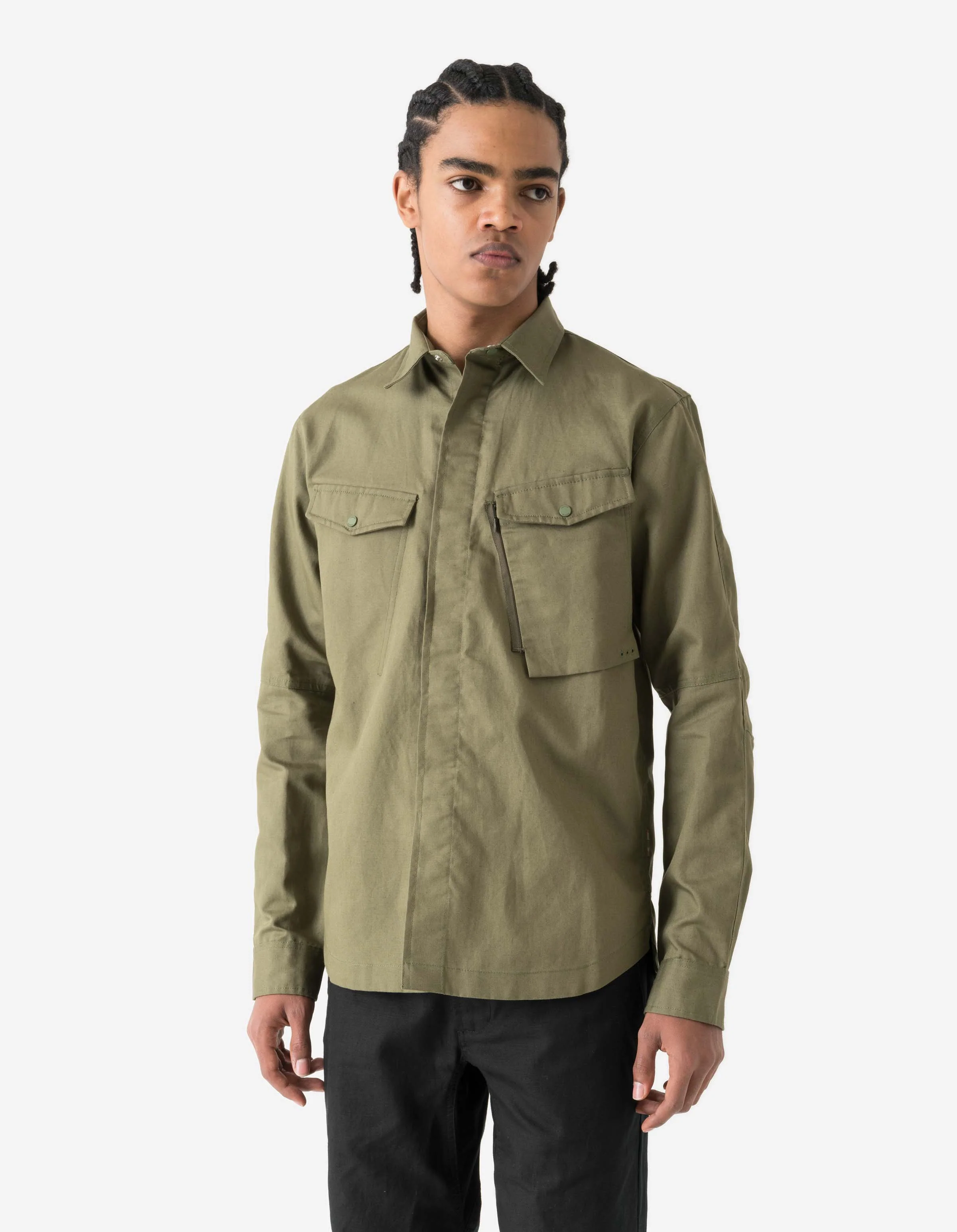 7402 WR Hemp Custom Shirt Olive OG-107F - Image 3